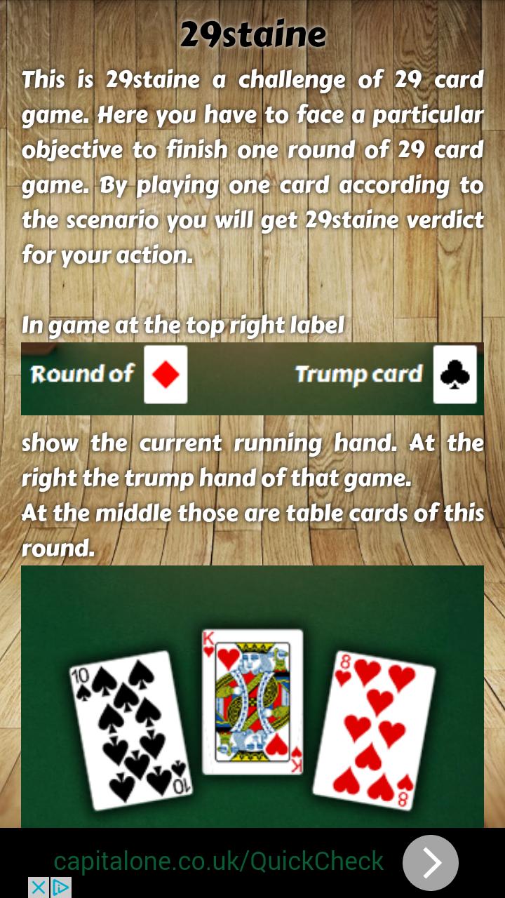 29 Card Game Challenge