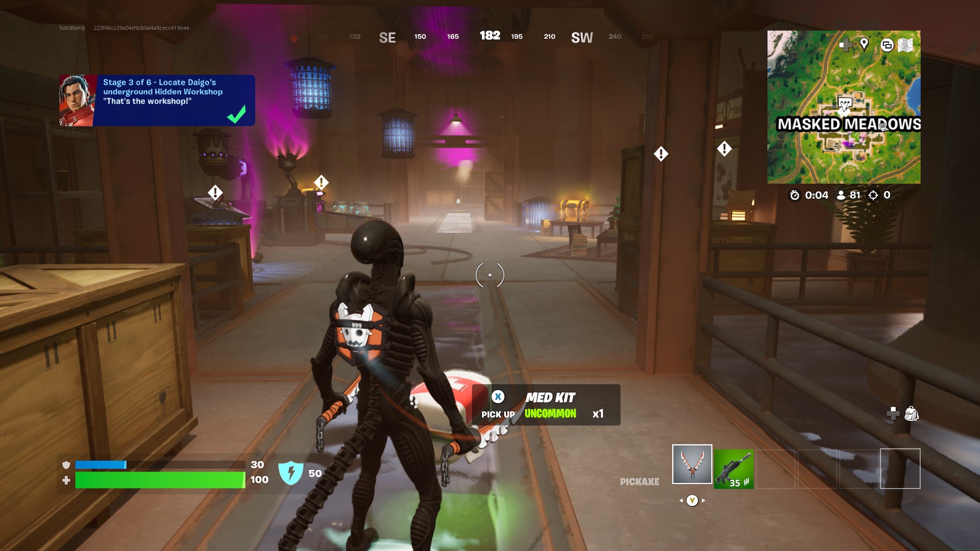 如何在Fortnite中找到Daigo的地下隱藏研討會