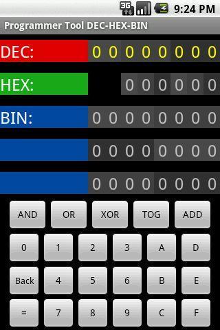 Programmer Tool DEC-HEX-BIN