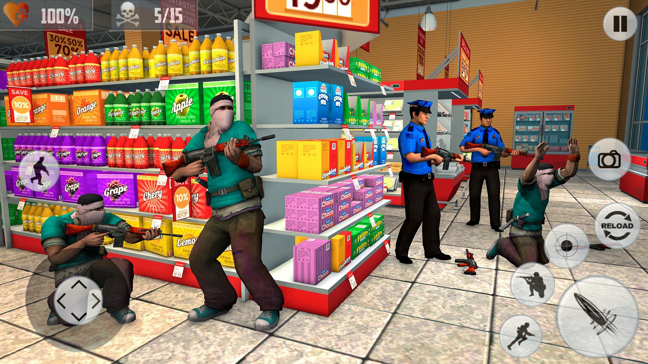 Supermarket Robbery:  City Crime Heist Mission