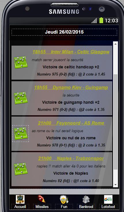 PRONOS GAGNANTS