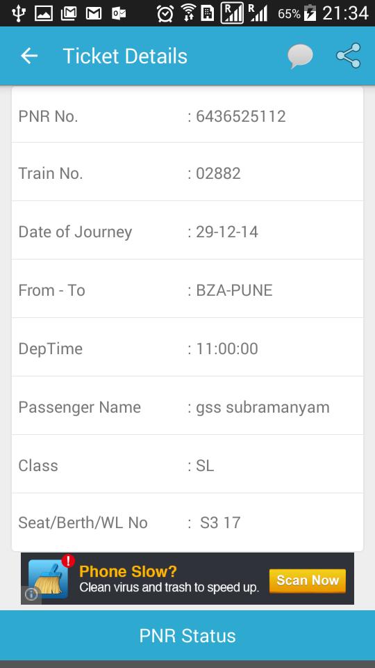 IRCTC Ticket Wallet