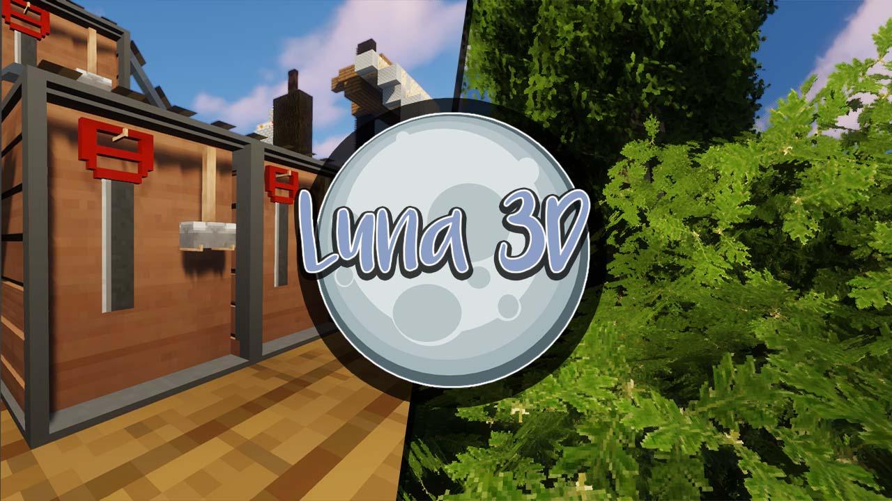 Minecraft Luna 3Dリソースパッケージ