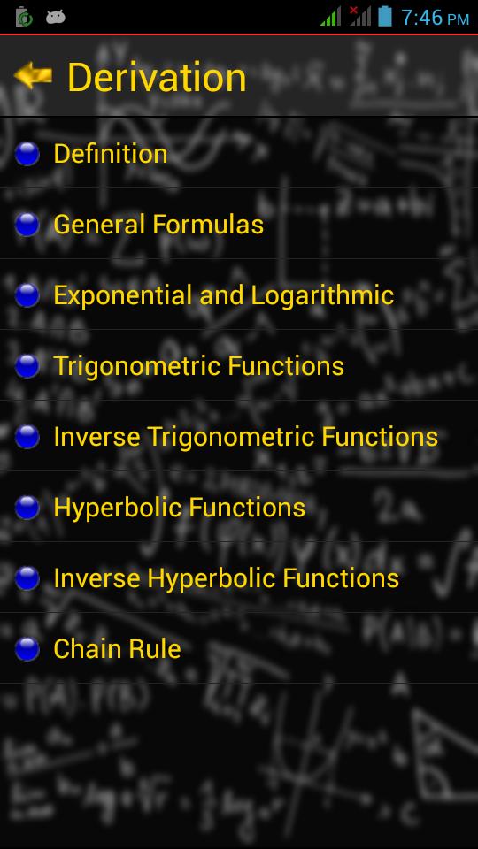 Calculus Formulas