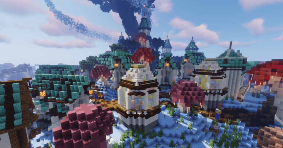 Minecraft Frozen Elven Town แผนที่