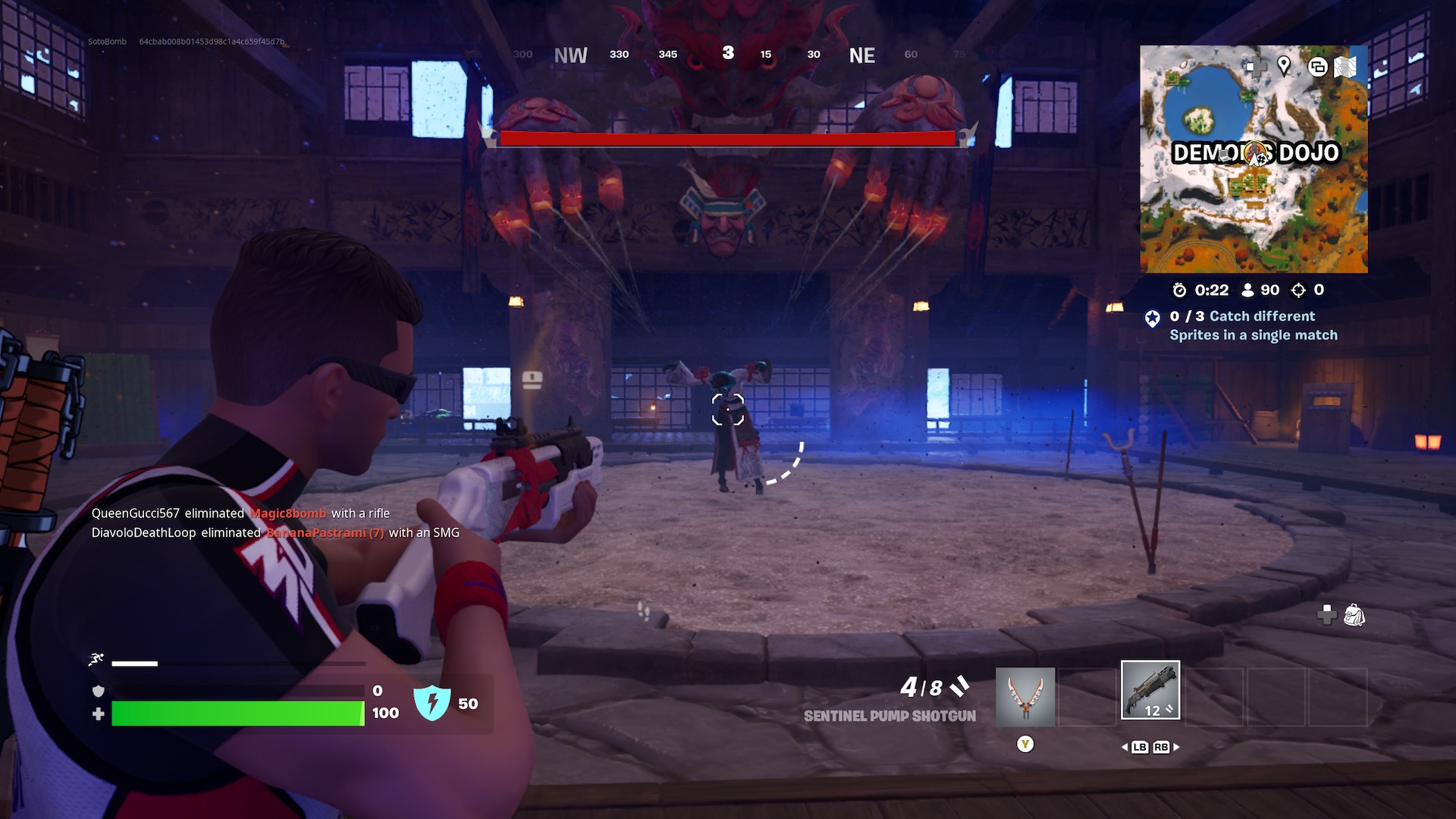 Cómo encontrar y dañar demonios en Fortnite Capítulo 6, Temporada 1