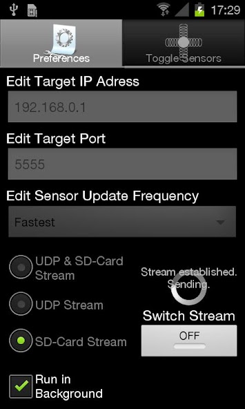 Sensorstream IMU+GPS