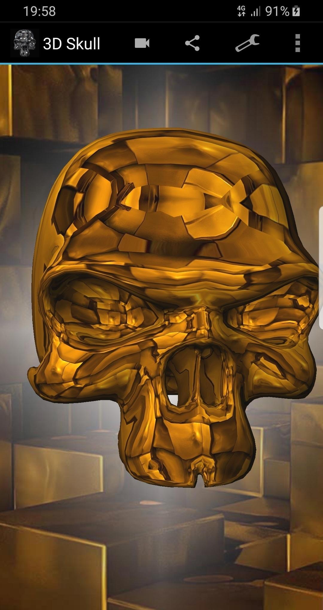 3D Skull Live Wallpaper