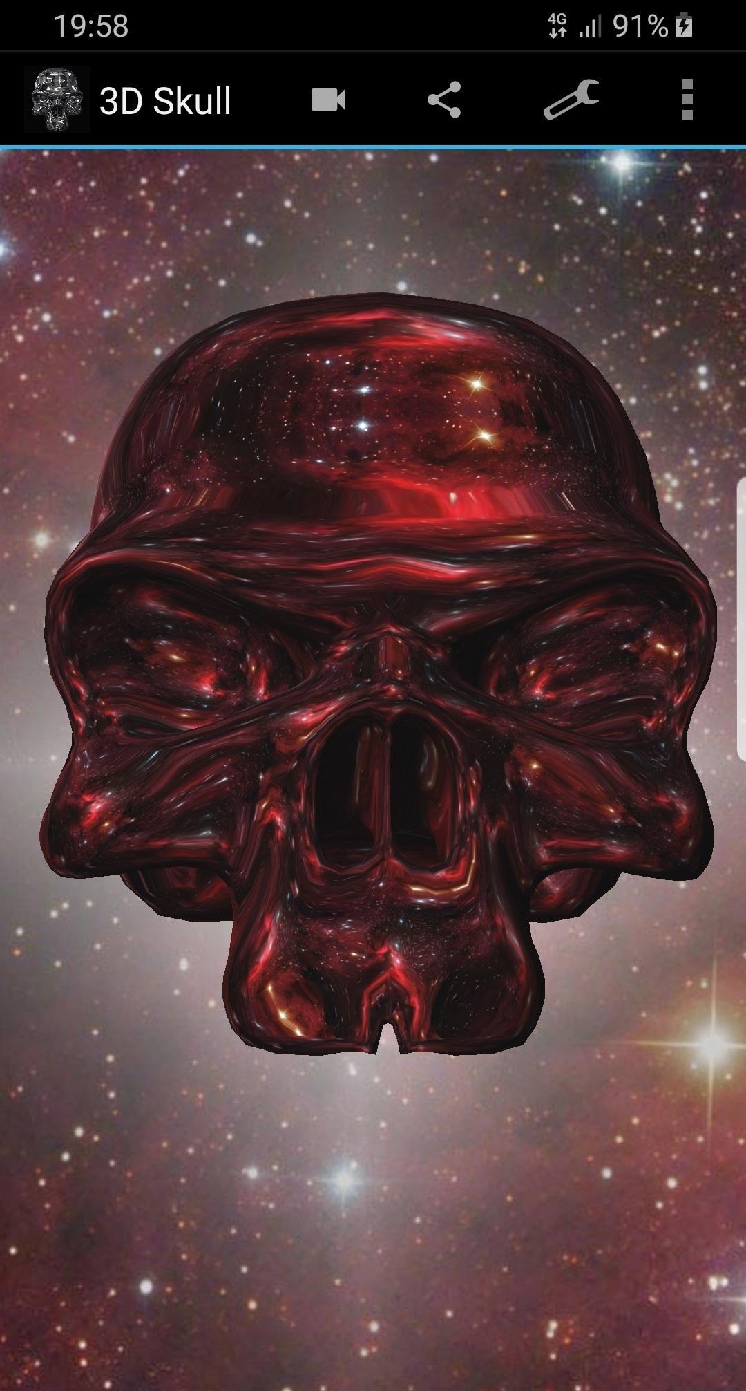 3D Skull Live Wallpaper