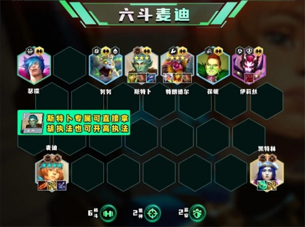 云顶之弈s13六斗麦迪阵容怎么玩