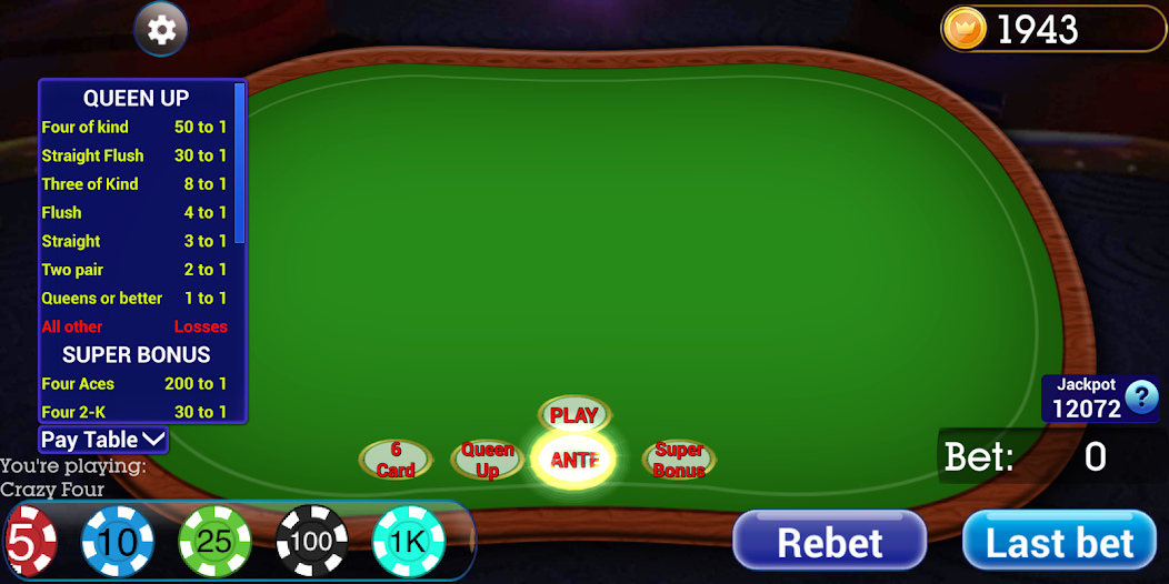 Crazy Four Poker