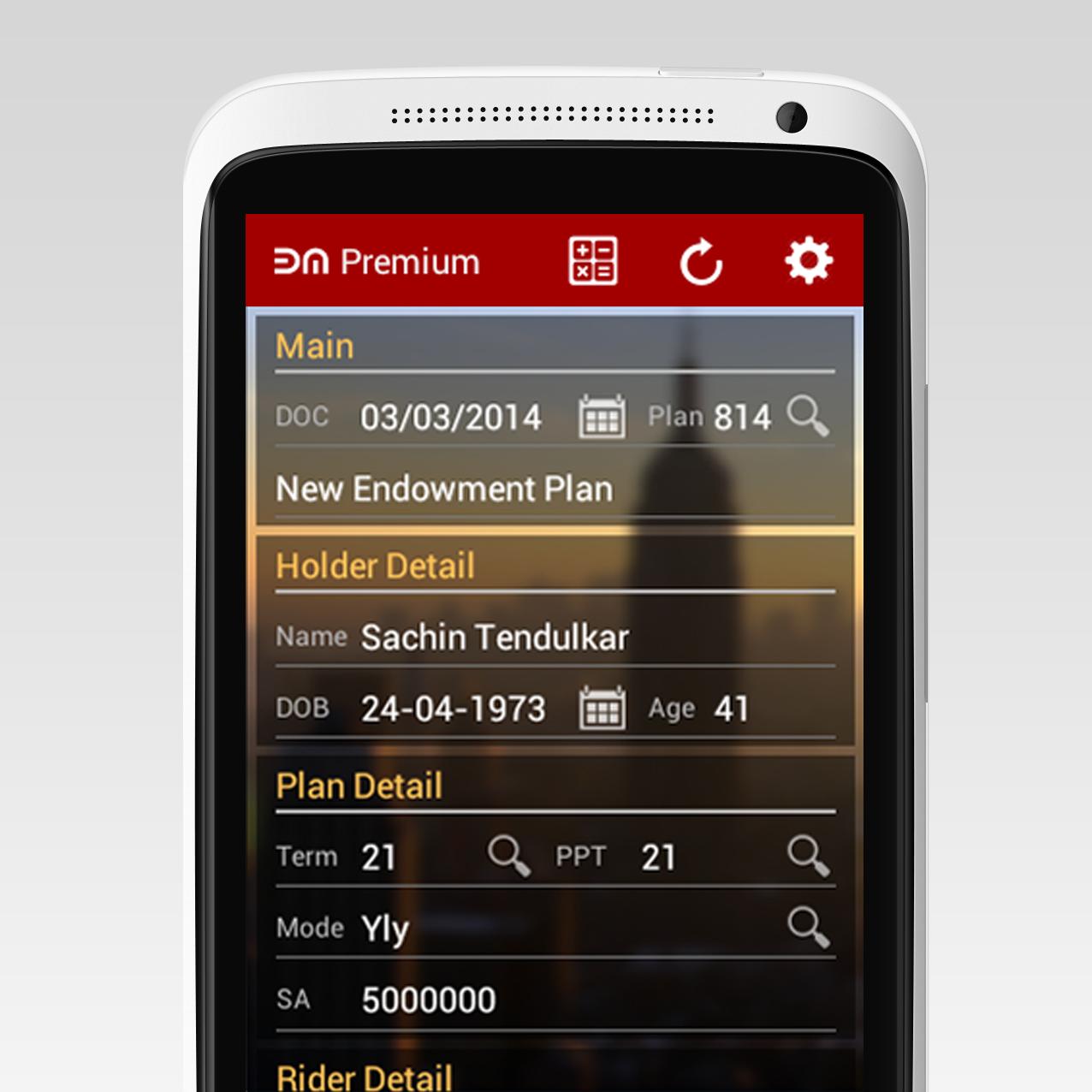 LIC PREMIUM CALCULATOR : BASIC