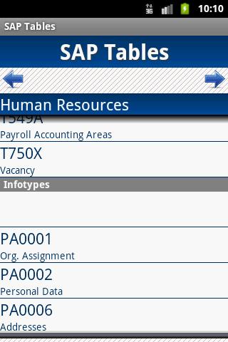 SAP Tables