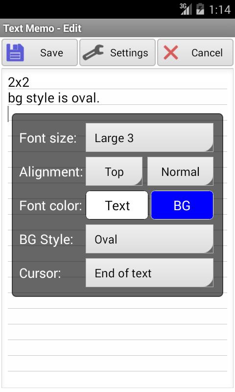 Text Memo(Widget)