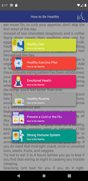 How to Be Healthy