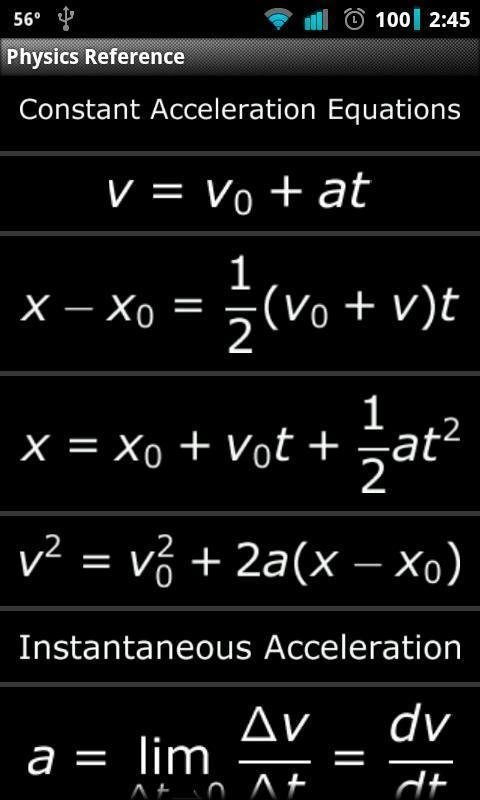 Physics Reference