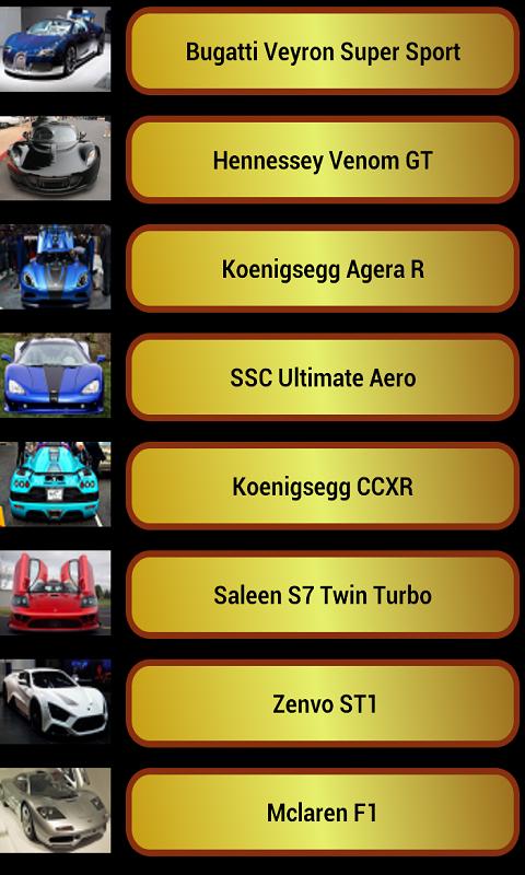 Fastest Cars