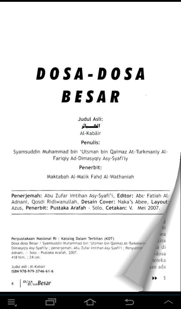 Dosa-Dosa Besar