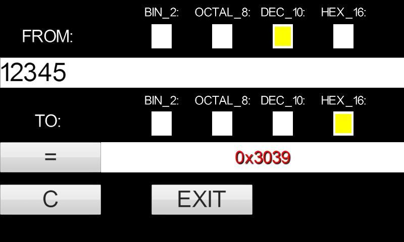 Bin Octal Dec Hex Converter