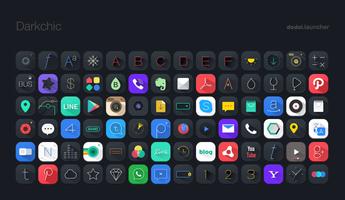 Dark Chic LINE Launcher theme