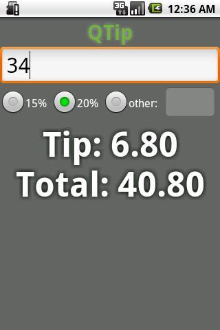 QTip Tip Calculator