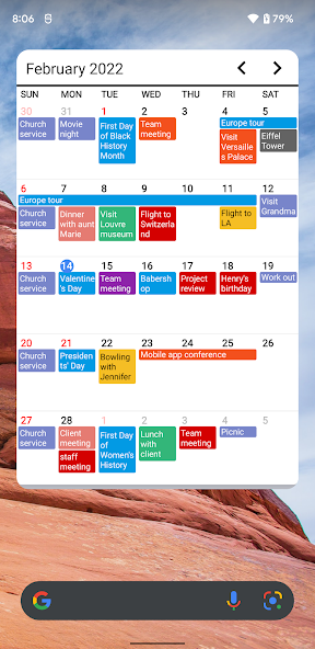 Calendar Widgets Suite