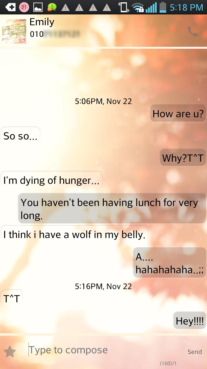 Goodbye Autumn go sms theme