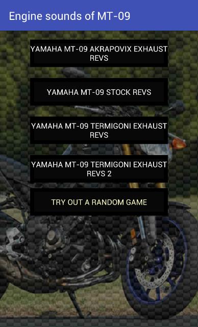 Engine sounds of MT-09