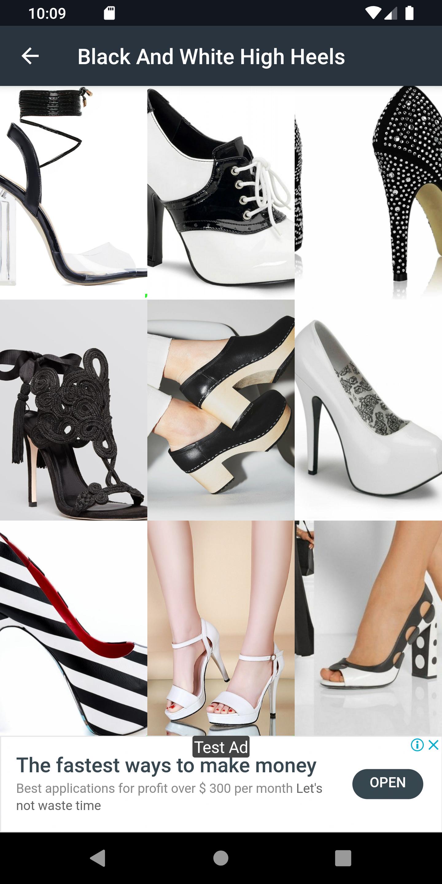 Black And White High Heels