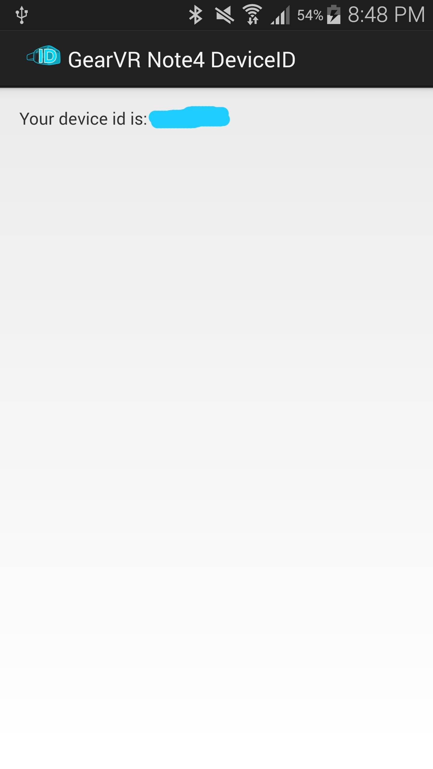 GearVR Note4 DeviceID Grabber
