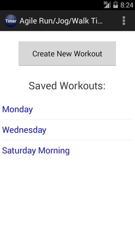 Agile Run / Jog  / Walk Timer