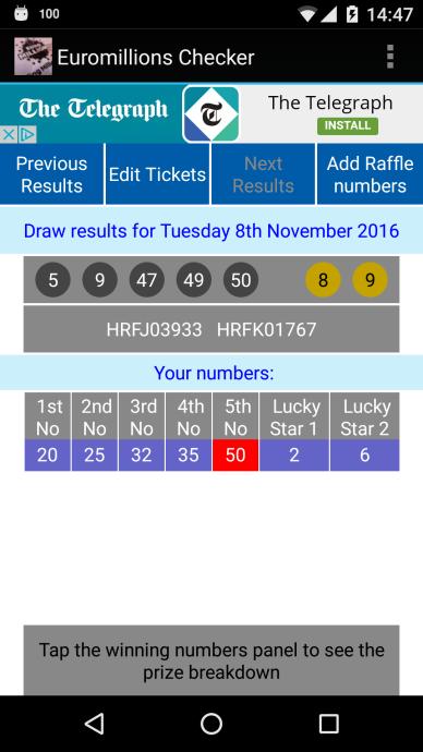 Euromillions Checker