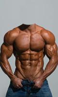 Body Builder Men Photo Suit