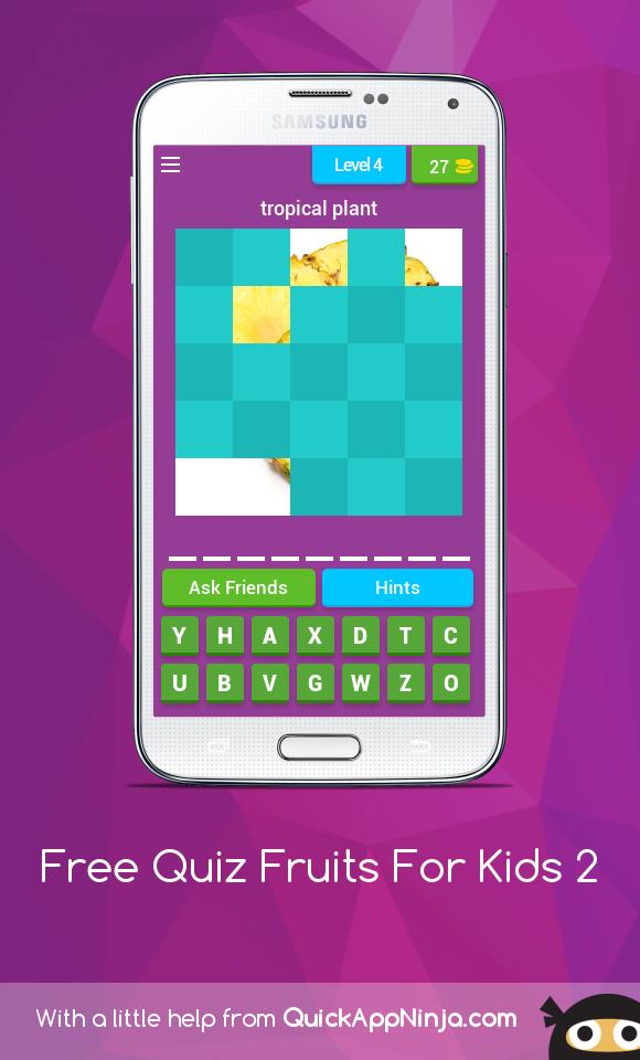 Free Quiz Fruits For Kids 2