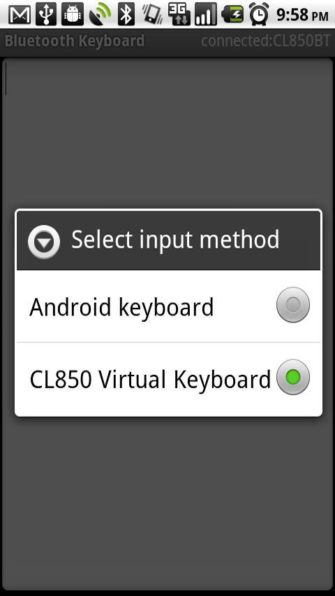 CL850 Bluetooth Keyboard Demo