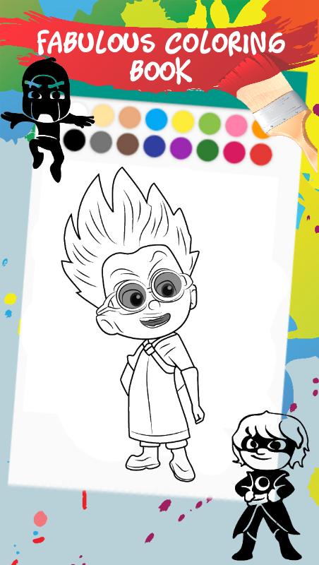 PJ color Masks coloring book