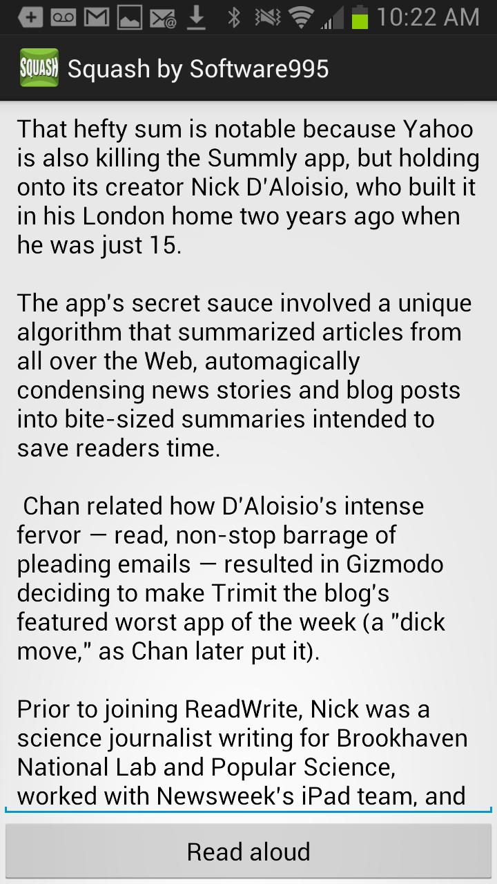 Squash -Text Summarization App