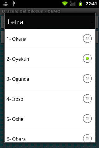 Oracle of Dilogun demo