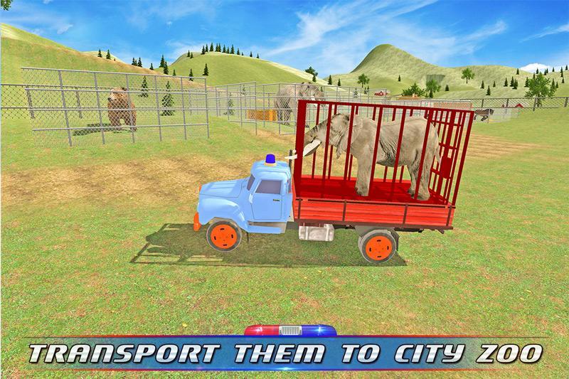 Police Truck Transport Animals