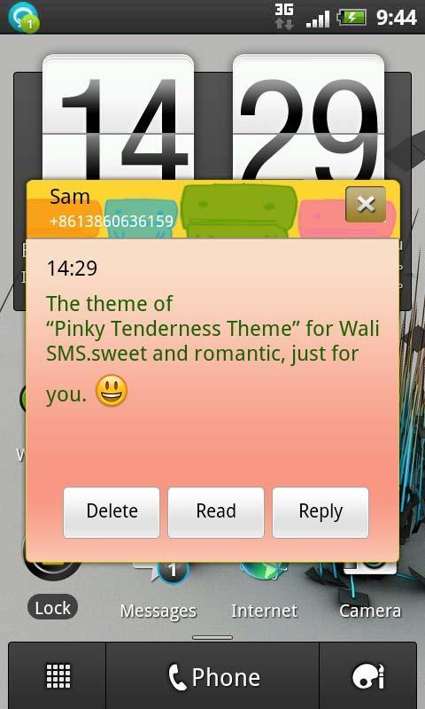 Wali SMS-Pink tenderness theme