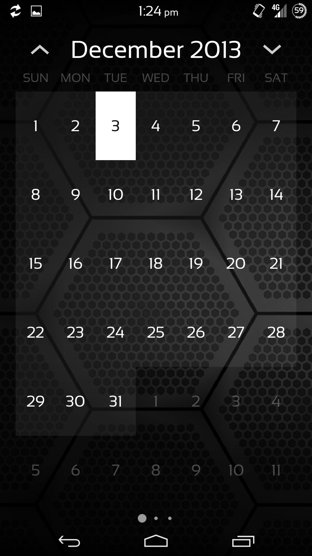 Monthly Calendar Widget
