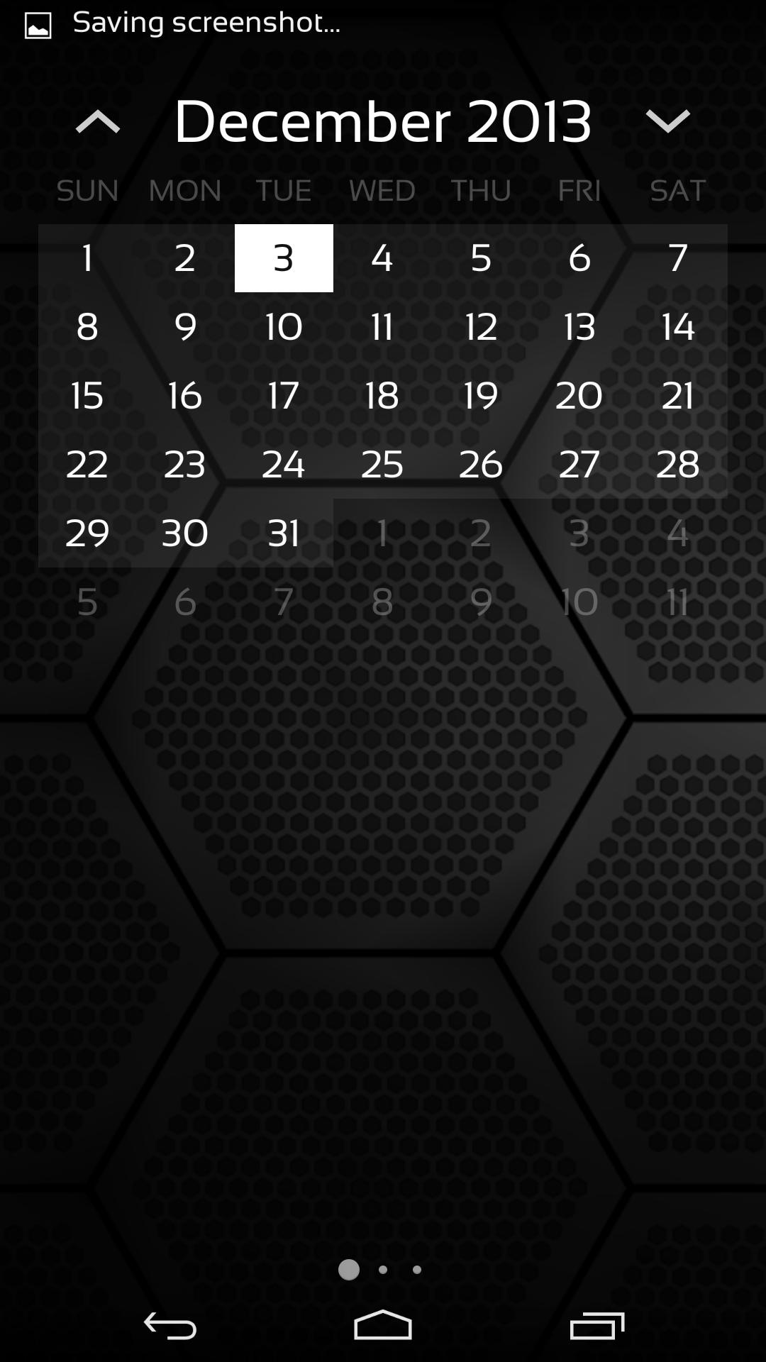 Monthly Calendar Widget