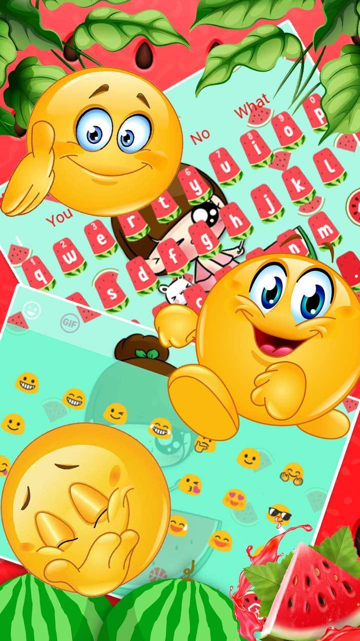 Watermelon Kawaii Girl Keyboard Theme