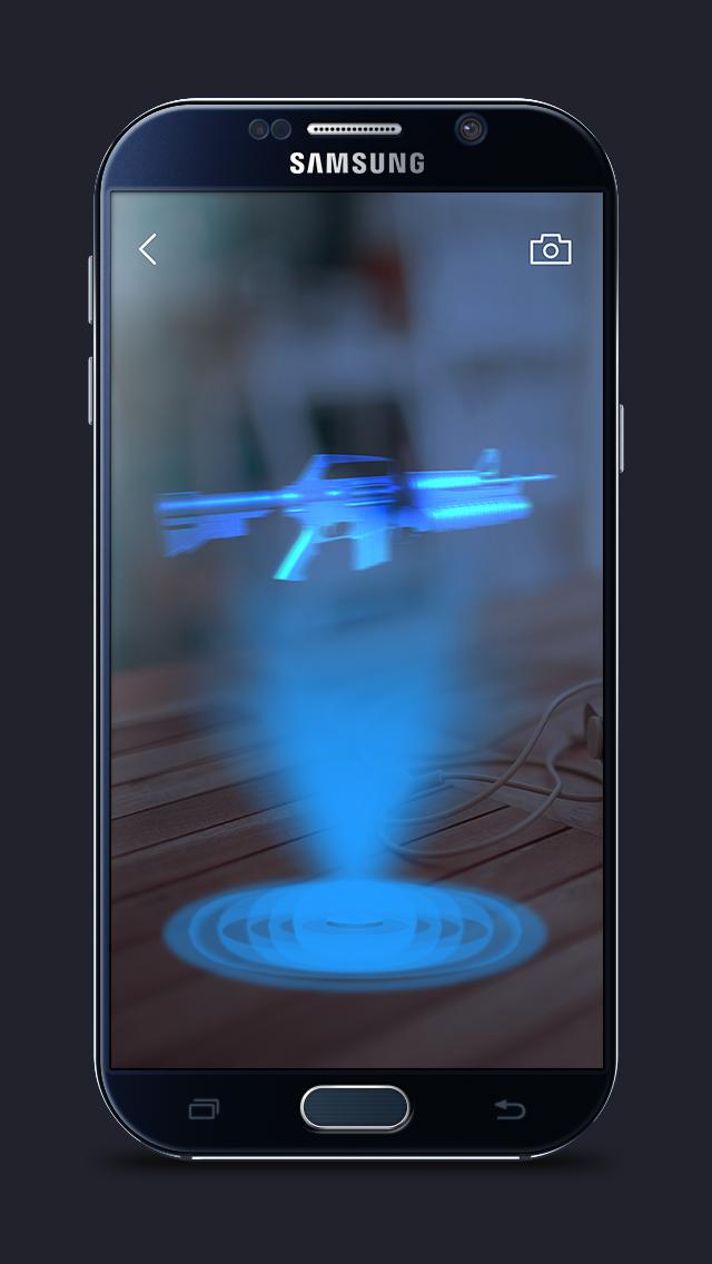 Hologram 3D Gun Simulator Free