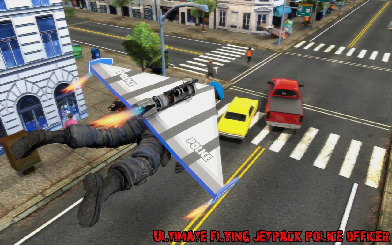 Jetpack Police Hero Simulator Gangster Crime Chase