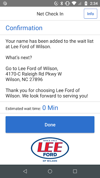 Lee Ford of Wilson Check In