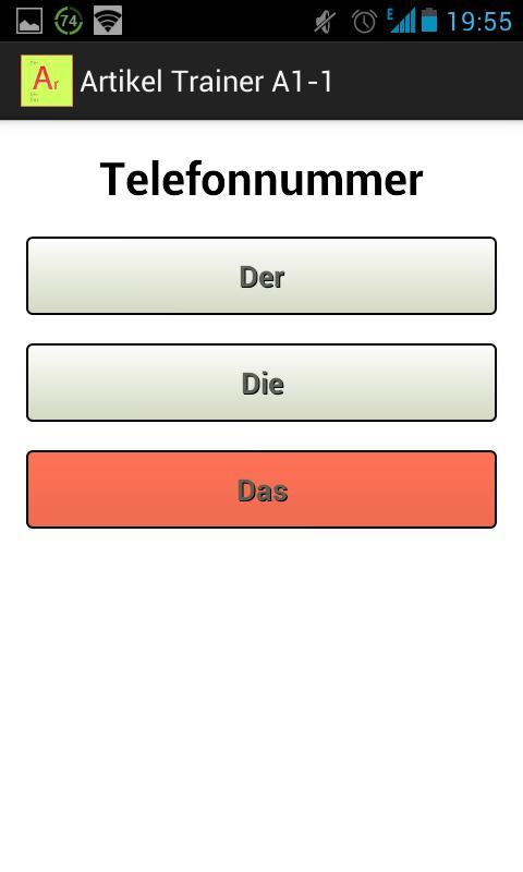German Article Trainer