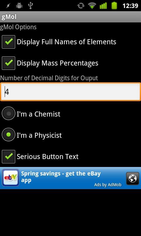 gMol--Molar Mass Tool