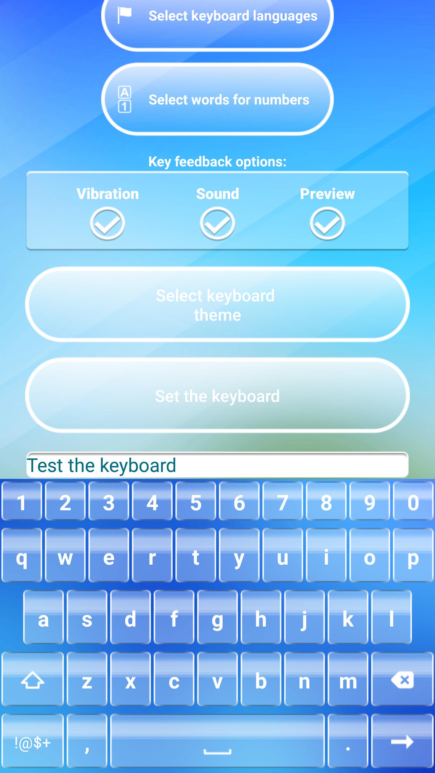Glass Keyboard Theme