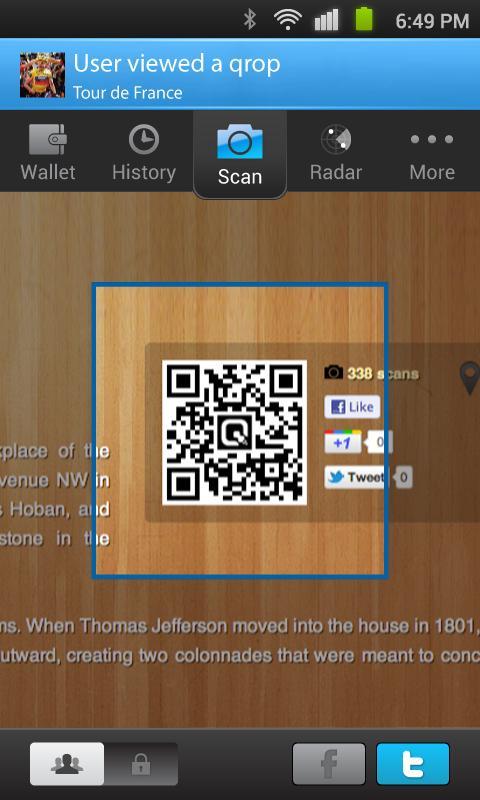 Qropit Social QR Code Reader